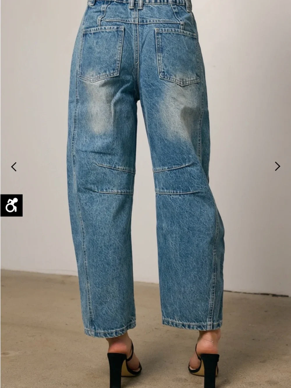 bohme Washed Blue Women's Relaxed Straight Jeans - Picture 3 of 7